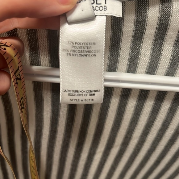 Jacob women’s striped knit open cardigan- size M - Picture 4 of 6